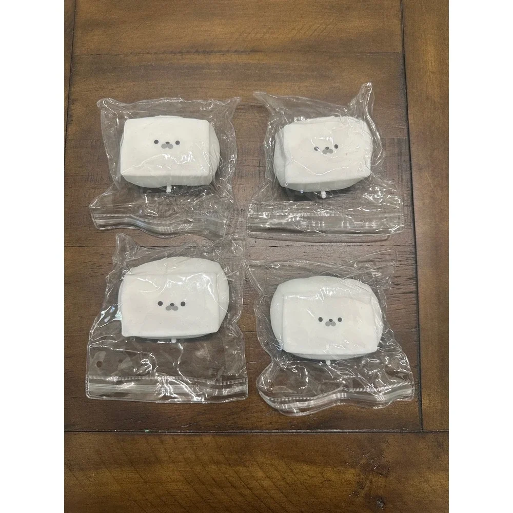ONE Kawaii White Seal Tofu Squishy Soft Fidget Toy Kids Stress Relief - Picture 1 of 5